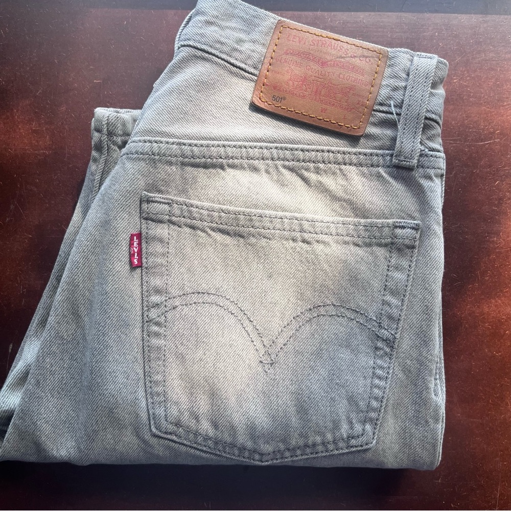 Grey/Blue Levi’s 501s size 25